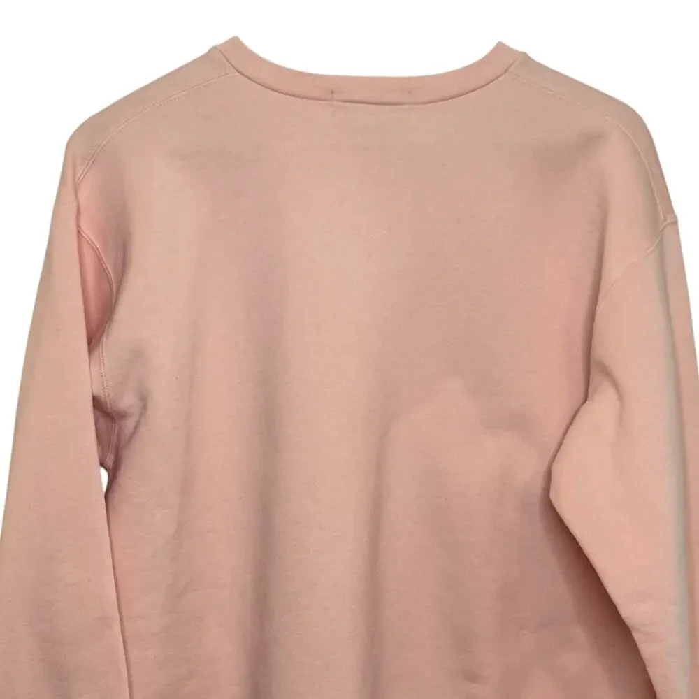 Vintage J, Crew Outfitters Peach Large Cotton Blend V-Neck Pullover Sweatshirt